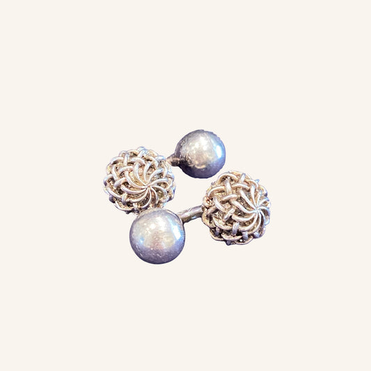 GAETAN DE PERCIN (1904-1994), PAIRE DE BOUTONS DE MANCHETTE EN ARGENT