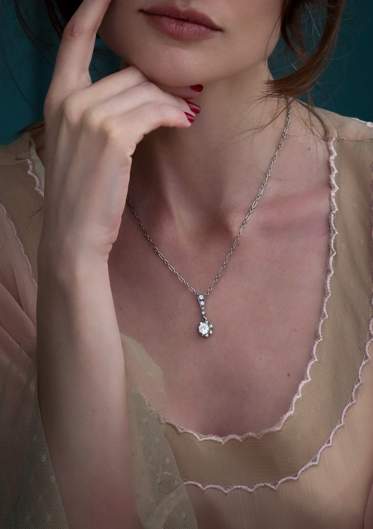 COLLIER PENDENTIF ART DECO