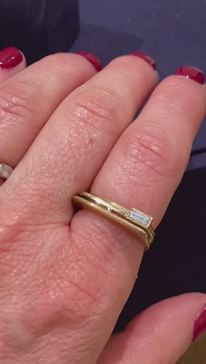 Janine Renard, Modernist Baguette Diamond Ring
